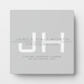 Plaque Photo Initiales monogrammes modernes (ou autre texte) Gr (Devant)