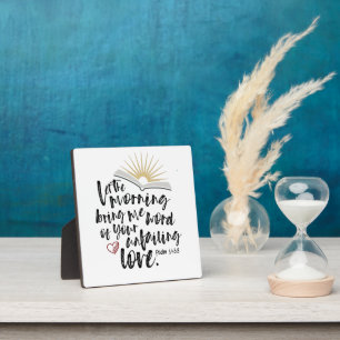 Plaque Photo INJUSTE AMOUR Psaume Bible Écriture Easel
