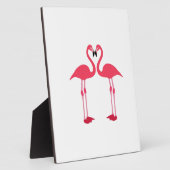 Plaque Photo Inséparables Flamants roses roses (Côté)
