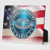 Plaque Photo Insigne de l'Infanteur de combat CIB (Côté)