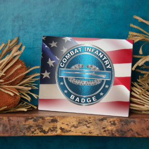 Plaque Photo Insigne de l'Infanteur de combat CIB