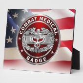 Plaque Photo Insigne de médecin de combat (Côté)