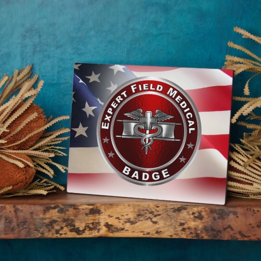 Plaque Photo Insigne Médicale de champ expert (EFMB) (Côté)