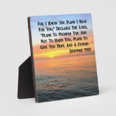 PLAQUE PHOTO INSPIRANT JEREMIAH 29:11 SCELER (Recto)