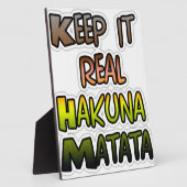 Plaque Photo Inspiration Art "Keep It Real Hakuna Matata" (Côté)