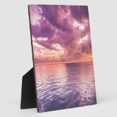 Plaque Photo Inspiration du coucher de soleil sur l'océan (Côté)