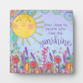 Plaque Photo Inspiration Florale Cute Sunshine (Devant)