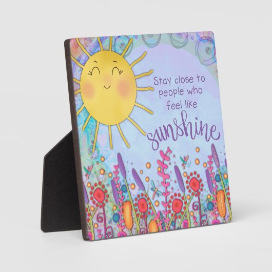 Plaque Photo Inspiration Florale Cute Sunshine (Recto)