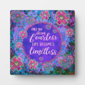 Plaque Photo Inspiration Florale violette Plutôt amusant sans p (Devant)