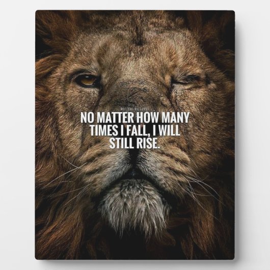 Plaque Photo Inspiration Lion - Automne et Montée - Motivationn (Devant)