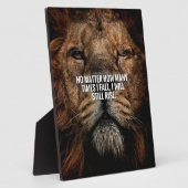 Plaque Photo Inspiration Lion - Automne et Montée - Motivationn (Côté)