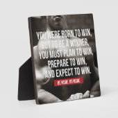 Plaque Photo Inspiration - Né Pour Gagner - Exercice (Recto)