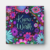 Plaque Photo Inspirational Floral Connaissez votre Devis (Devant)