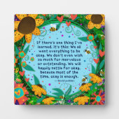 Plaque Photo Inspirational Floral Ok est assez Citation (Devant)