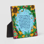 Plaque Photo Inspirational Floral Ok est assez Citation (Recto)