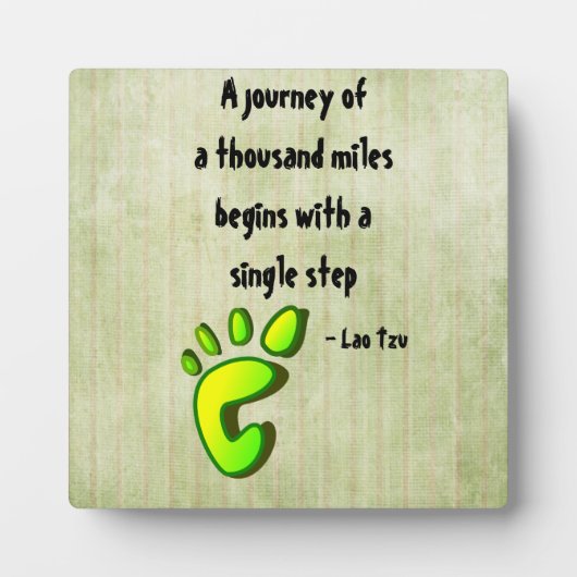 Plaque Photo Inspirational Lao Tzu Quote (Devant)
