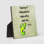 Plaque Photo Inspirational Lao Tzu Quote (Recto)