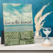 Plaque Photo Inspirational Live in the Moment Affirmation Citat (Côté)