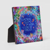 Plaque Photo Inspirational Love you Forever Citer Inspirivity (Recto)