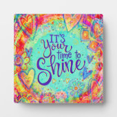 Plaque Photo Inspirationnel mignon Votre temps à briller l'insp (Devant)
