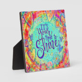 Plaque Photo Inspirationnel mignon Votre temps à briller l'insp (Recto)