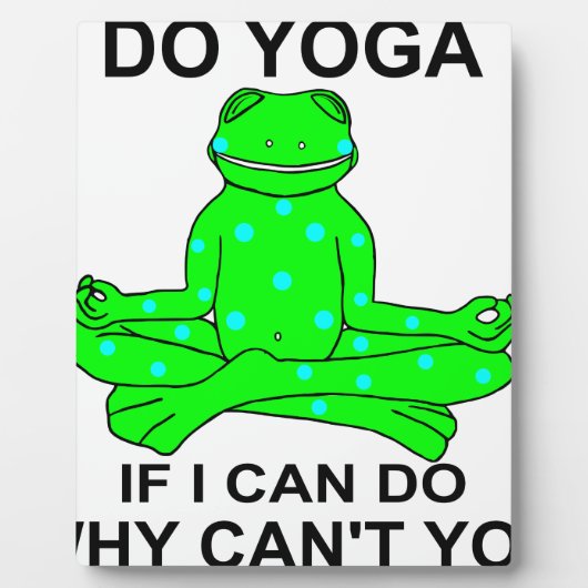 Plaque Photo Inspirer Yoga Frog Design (Devant)