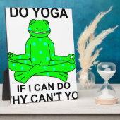 Plaque Photo Inspirer Yoga Frog Design (Côté)