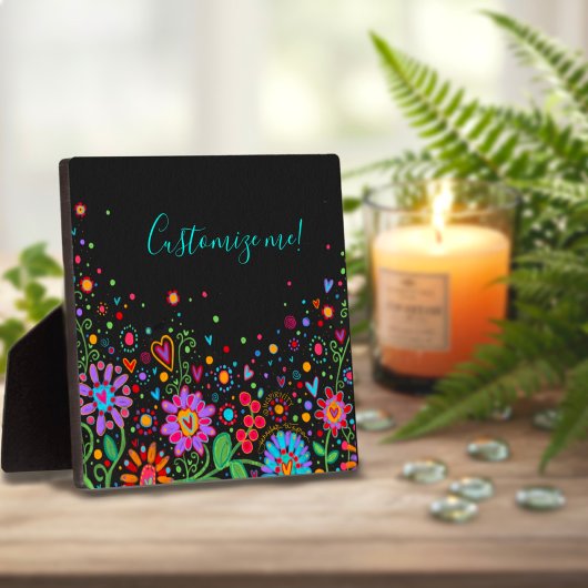 Plaque Photo Inspirivity Nom Customisé Citation Plutôt Floral