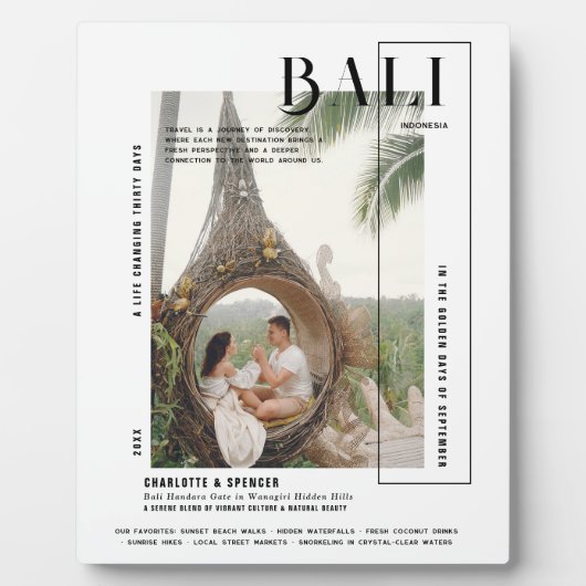 Plaque Photo Instantané photo | Garde-voyage pour imprimer mode (Devant)