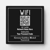 Plaque Photo Instructions WiFi avec code QR (Devant)
