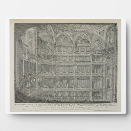Plaque Photo Intérieur du Late Theatre Royal, Drury Lane, dans (Devant)