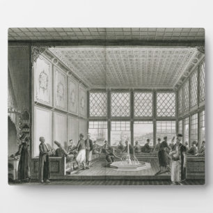 Plaque Photo Intérieur d'un café public à Constantinople par