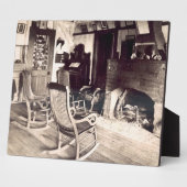 Plaque Photo Intérieur d'une cabane en bois américaine, vers 18 (Côté)