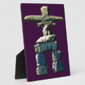 Plaque Photo Inukshuk Native American Spirit Stones (Côté)