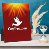 Plaque Photo Invitation Confirmation Fille Personnaliser, Cust (Côté)