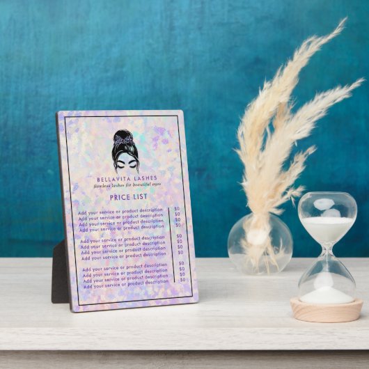 Plaque Photo Iridescen Updo Holographic Eyelashes Prix du servi (Côté)