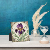 Plaque Photo Iris Violet Art Nouveau (Insitu)