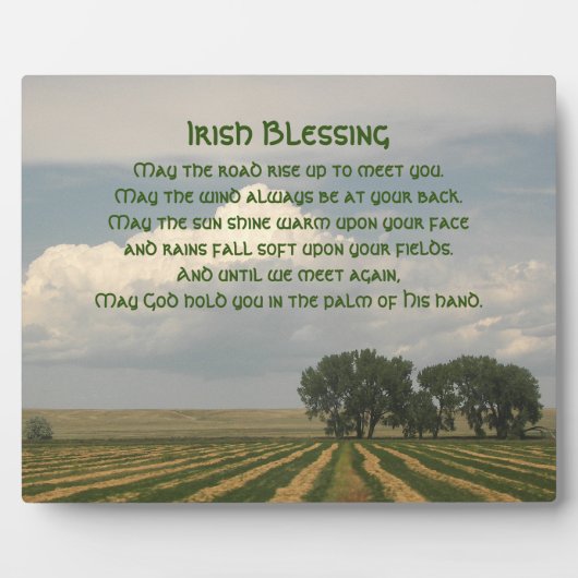 Plaque Photo Irish Blessing Farmland (Devant)