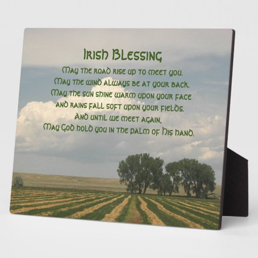 Plaque Photo Irish Blessing Farmland (Côté)