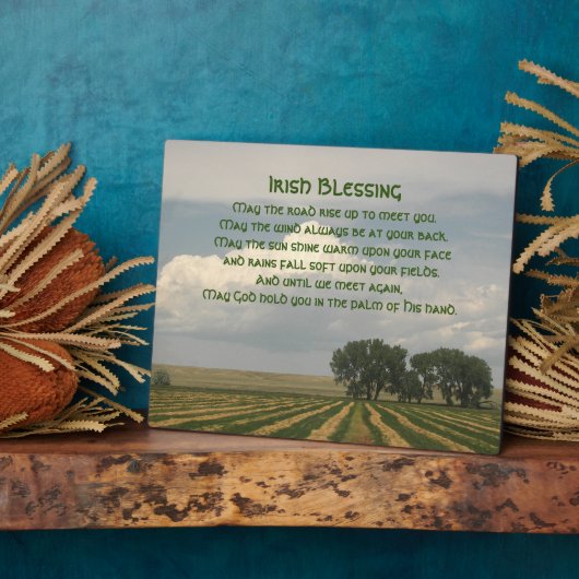 Plaque Photo Irish Blessing Farmland (Côté)