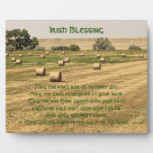 Plaque Photo Irish Blessing Hay Bales in a Field (Devant)