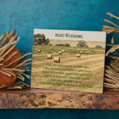 Plaque Photo Irish Blessing Hay Bales in a Field (Côté)