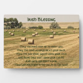 Plaque Photo Irish Blessing Hay Bales in a Field (Devant)