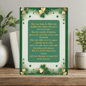 Plaque Photo Irish Blessings for Home and Hearth Shamrock Gold