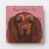 Plaque Photo Irish Red Setter      (Devant)