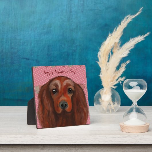Plaque Photo Irish Red Setter      (Insitu)