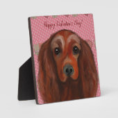 Plaque Photo Irish Red Setter      (Recto)
