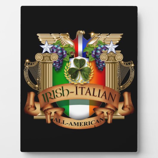Plaque Photo Irlandais italien tout américain (Devant)