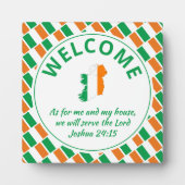 Plaque Photo IRLANDE FLAG Christian Welcome (Devant)