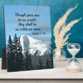 Plaque Photo Isaiah 1:18 Though your sin be as scarlet. (Côté)